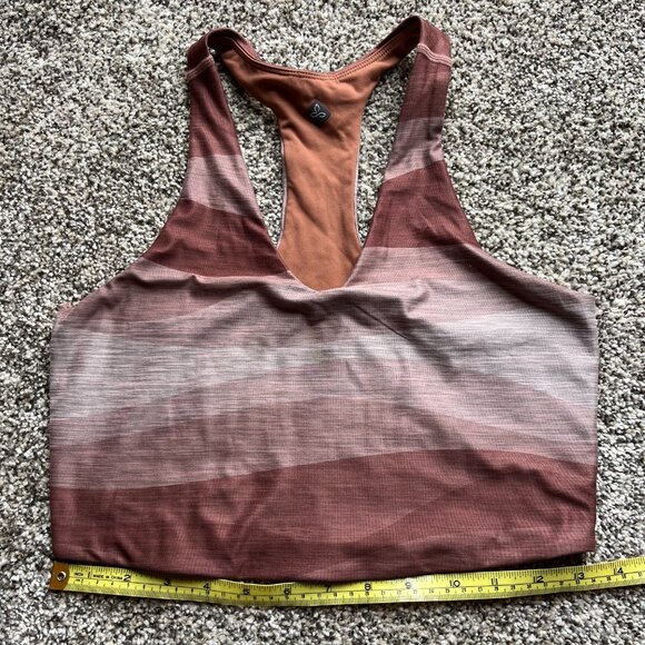 Bundle Prana crop top reversible XS brown, sports bra apron crop top XS green - Picture 2 of 11